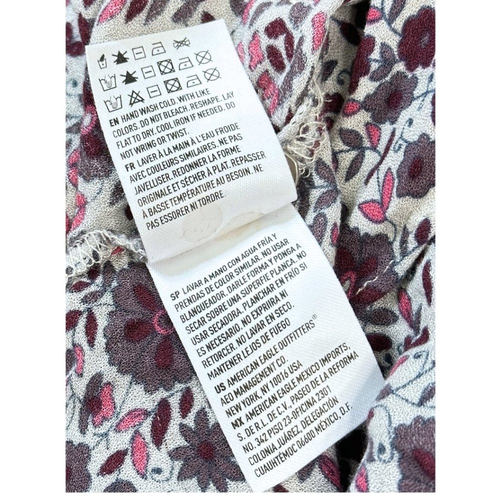 SOLD american eagle floral fairycore ruffle crop top summer tank top size large - Picture 11 of 11